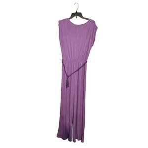 NWT Love Poem Belted Lilac Romper Shoulder Pads Belted